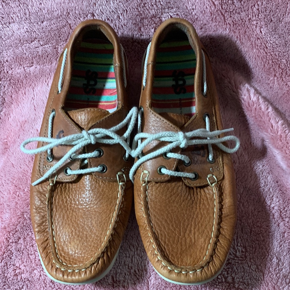 SAS Brown Leather Loafers